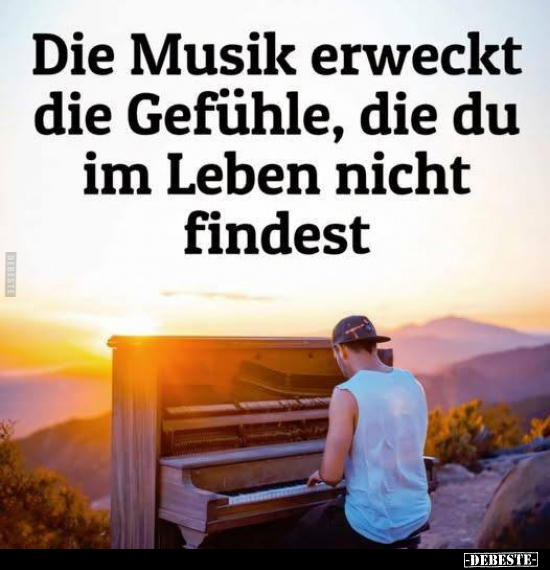 Die Musik erweckt die Gefühle, die du im Leben nicht.. - Lustige Bilder | DEBESTE.de