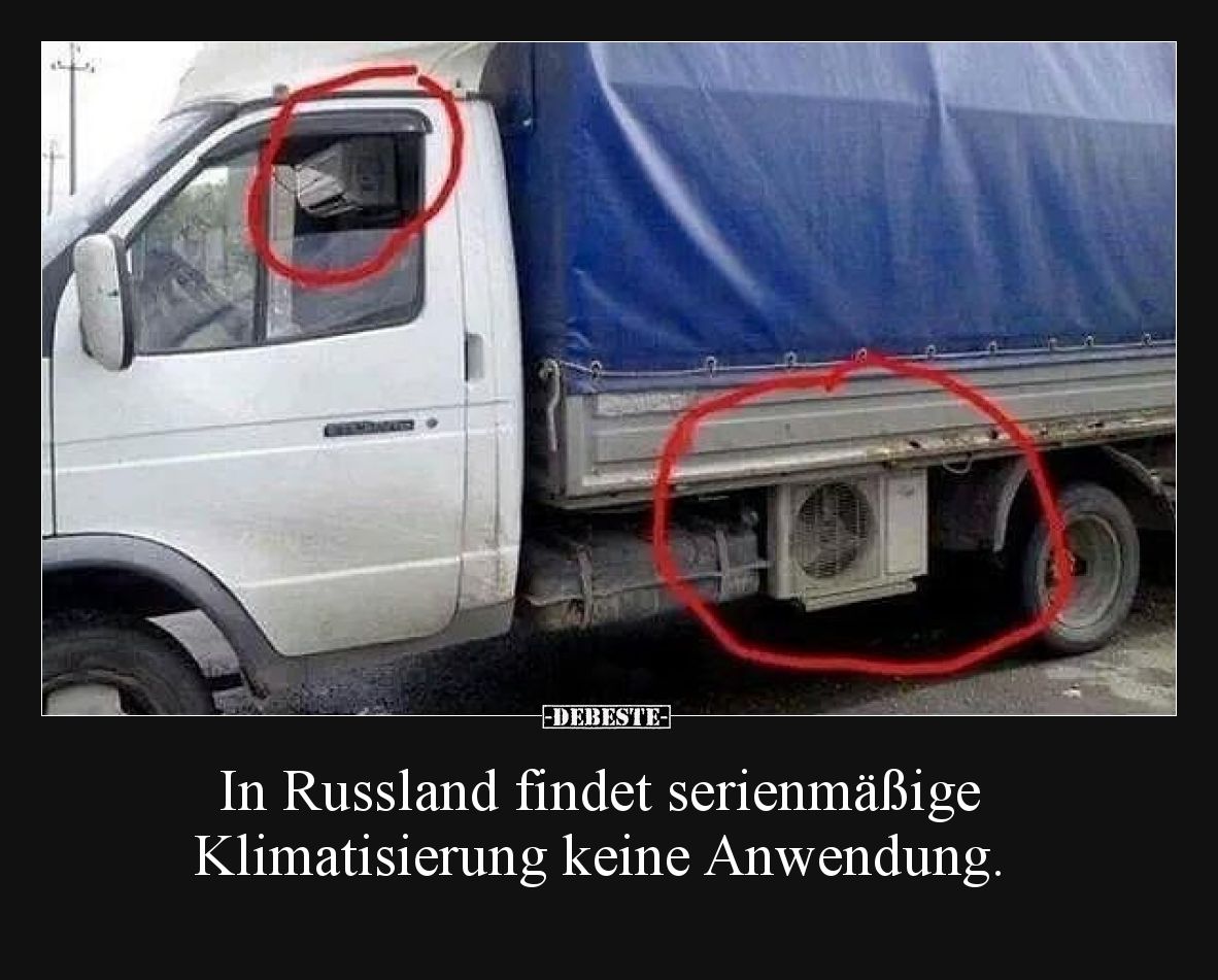 In Russland findet serienmäßige Klimatisierung keine Anwendung.