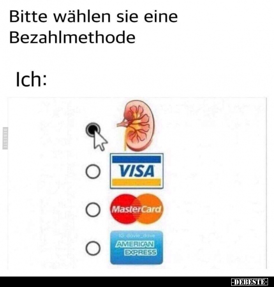Bitte wählen sie eine Bezahlmethode..