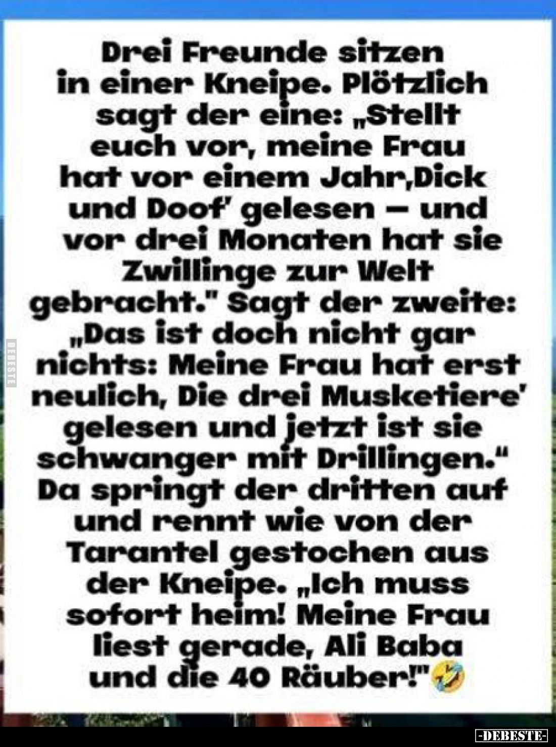 Drei Freunde sitzen in einer Kneipe.. - Lustige Bilder | DEBESTE.de