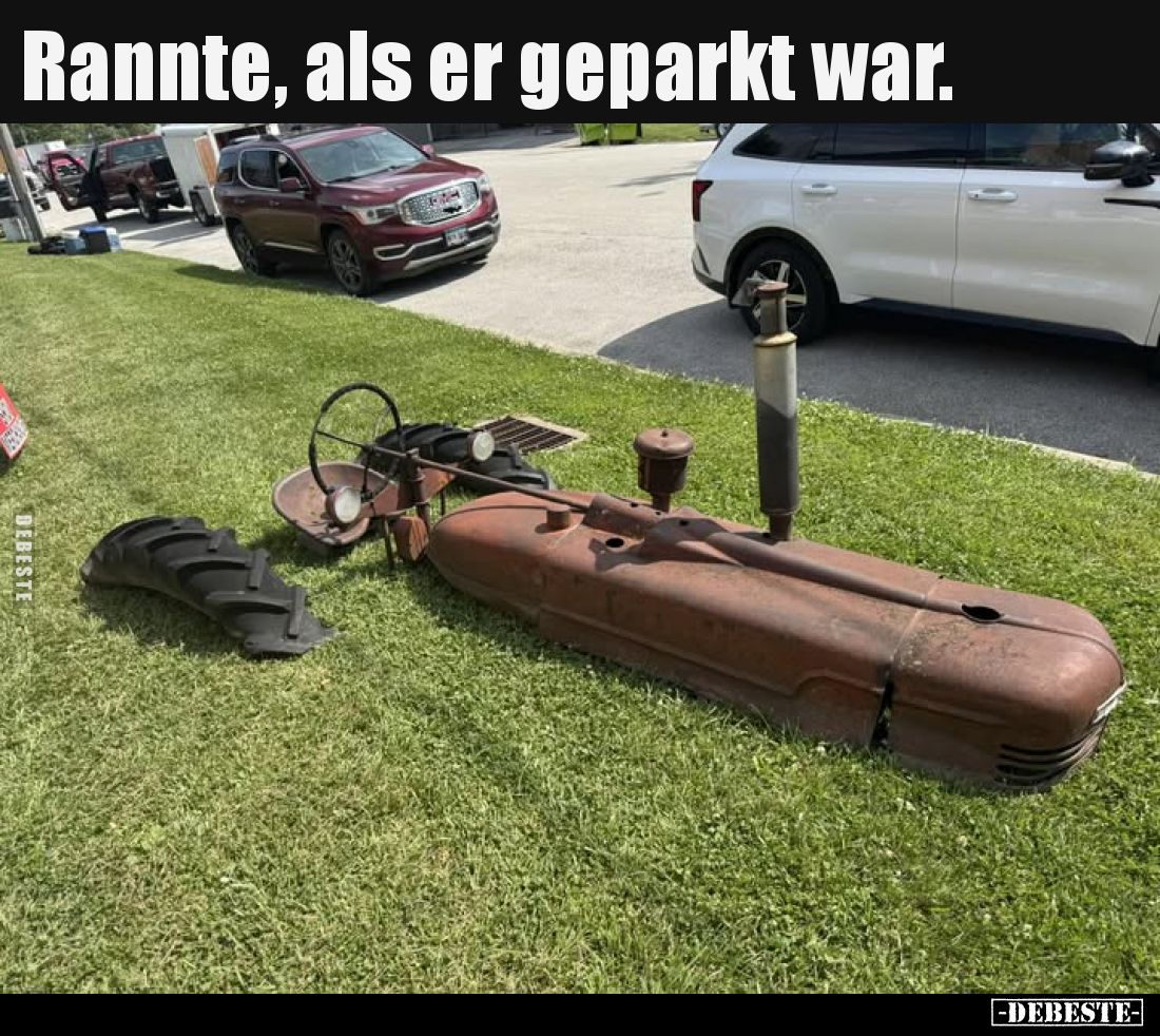 Rannte, als er geparkt war.