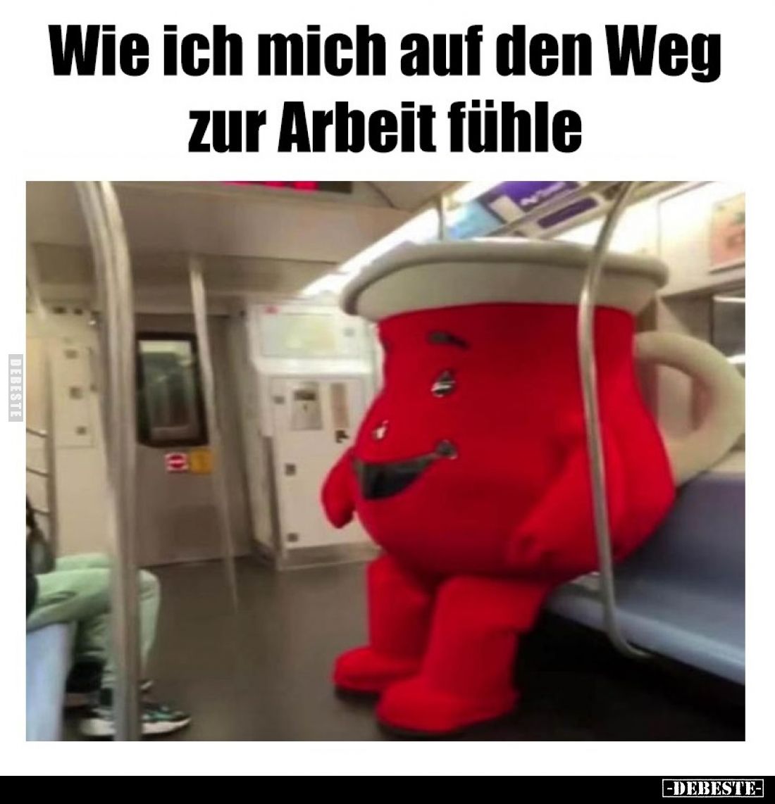 Wie ich mich auf den Weg zur Arbeit fühle.
