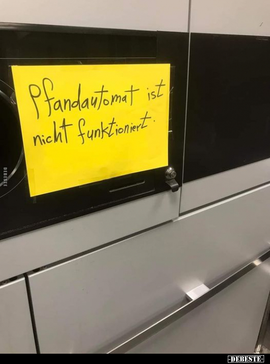 Pfandautomat ist nicht funktioniert... - Lustige Bilder | DEBESTE.de