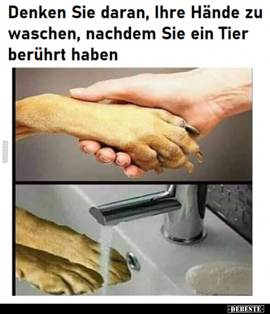 Denken Sie daran, Ihre Hände zu waschen, nachdem Sie ein.. - Lustige Bilder | DEBESTE.de