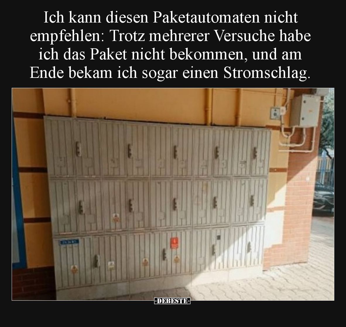 Ich kann diesen Paketautomaten nicht empfehlen: Trotz mehrerer Versuche habe ich das Paket nicht bekommen, und am Ende bekam ...