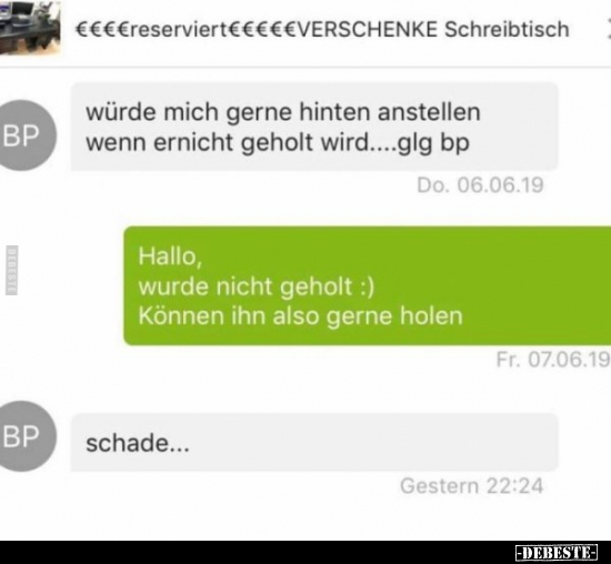Sehr bedauerlich..