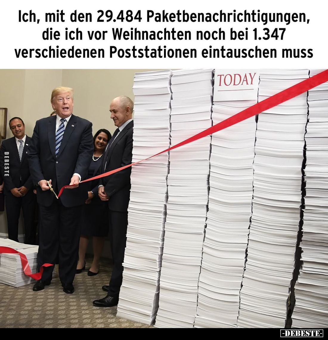 Ich, mit den 29.484 Paketbenachrichtigungen, die ich vor Weihnachten noch bei 1.347 verschiedenen Poststationen eintauschen m...