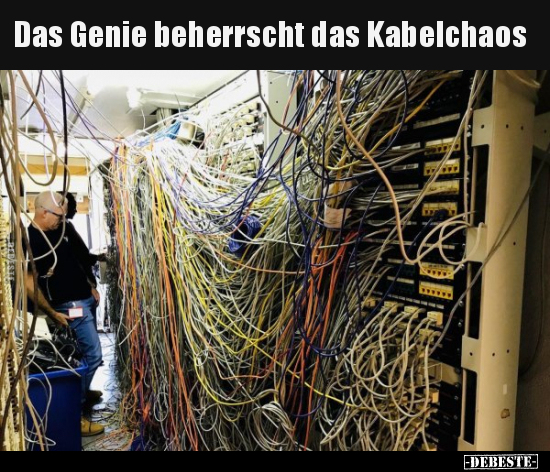 Das Genie beherrscht das Kabelchaos.. - Lustige Bilder | DEBESTE.de