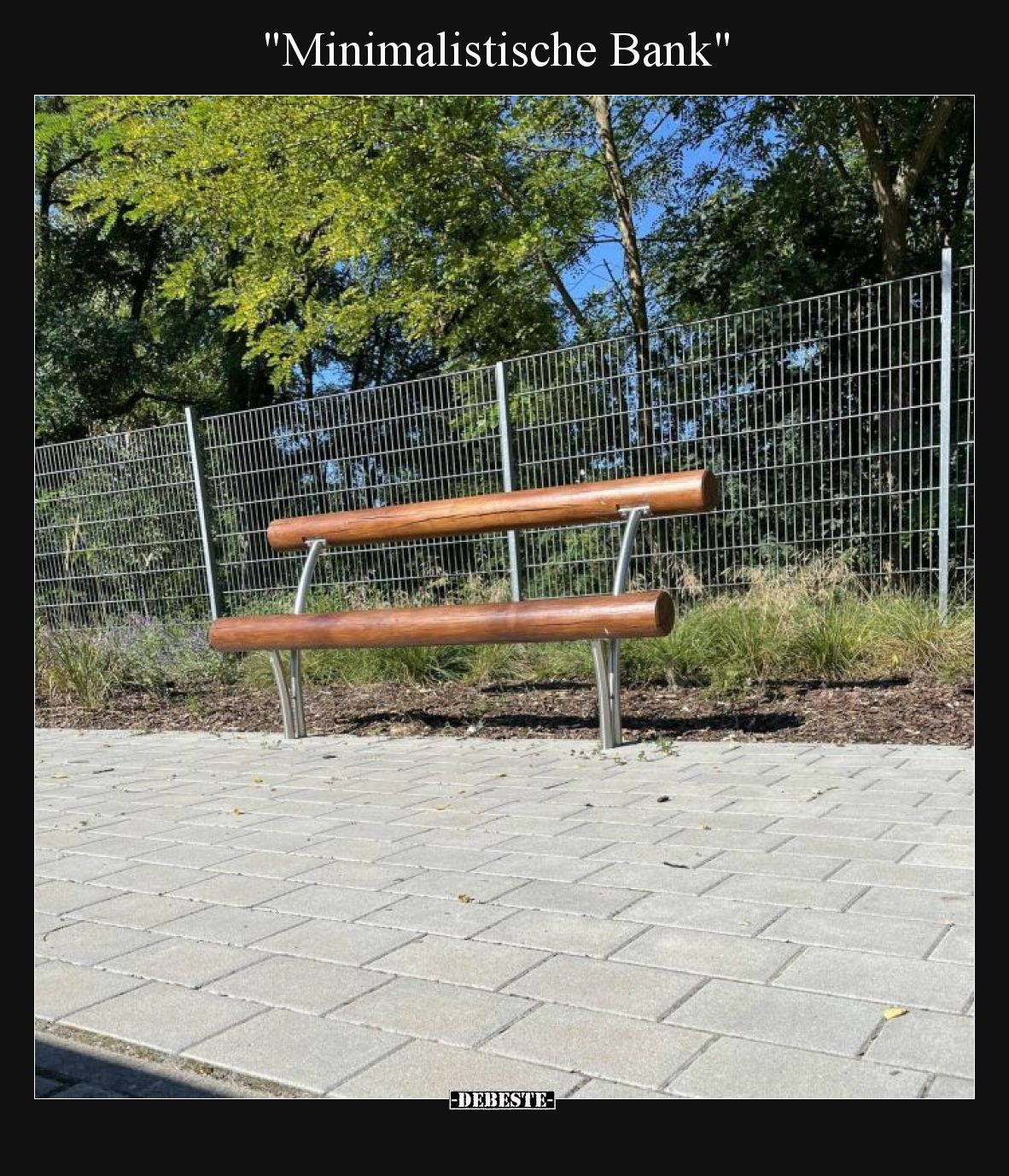"Minimalistische Bank".. - Lustige Bilder | DEBESTE.de