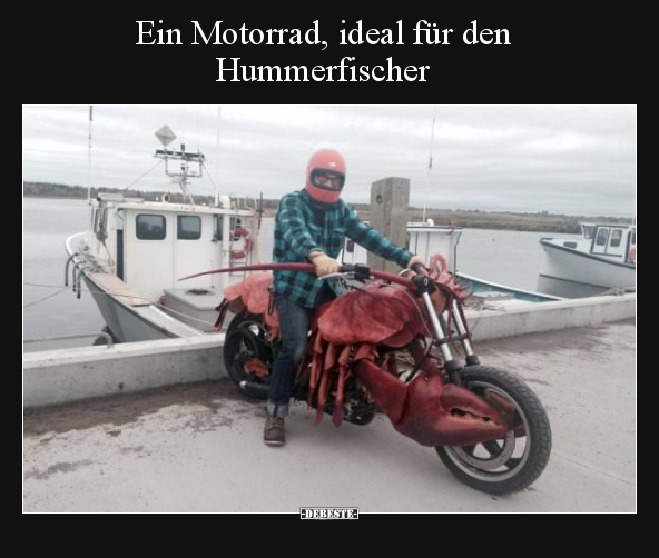 Ein Motorrad, ideal für den Hummerfischer.. - Lustige Bilder | DEBESTE.de