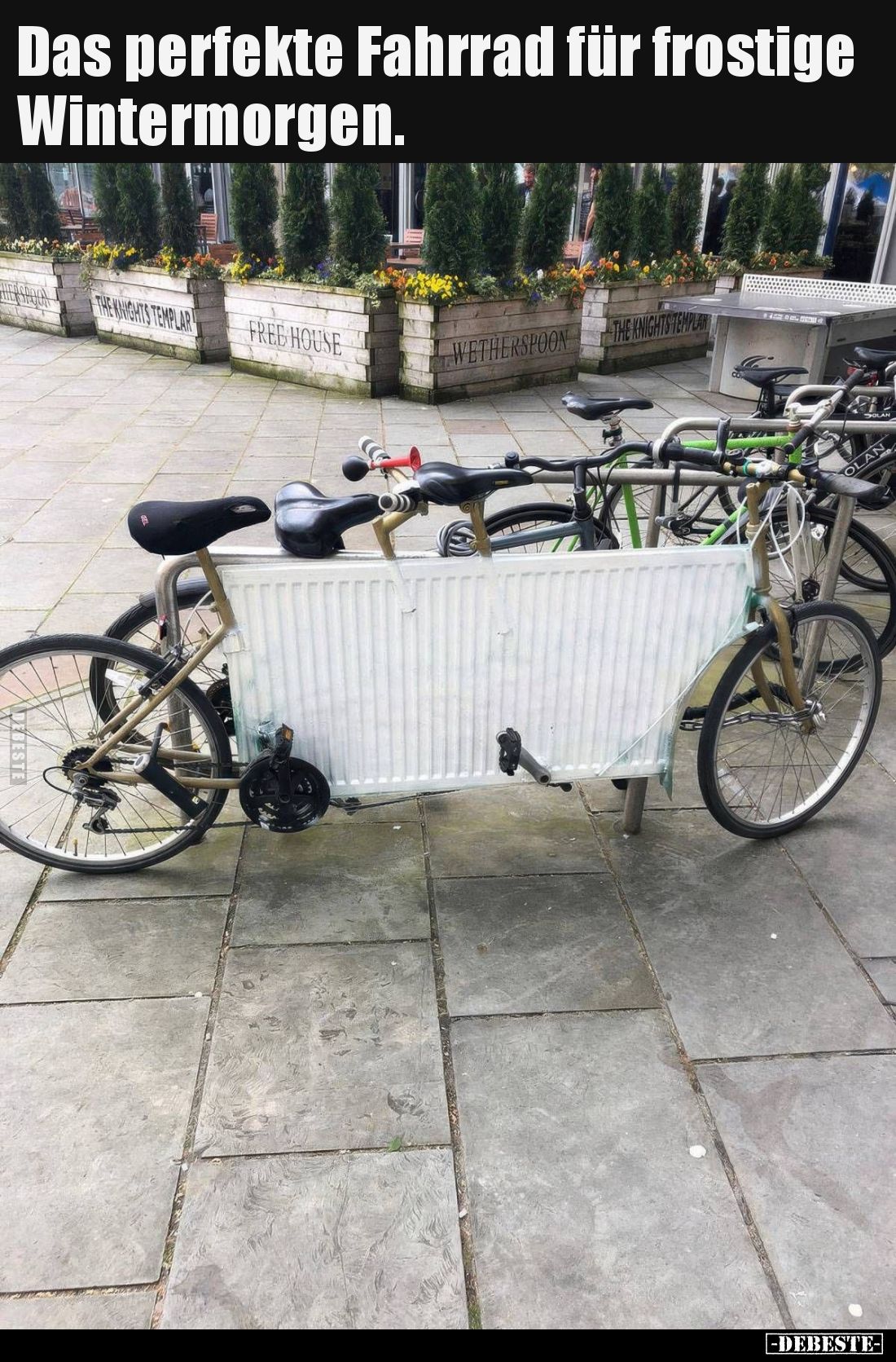Das perfekte Fahrrad für frostige Wintermorgen.