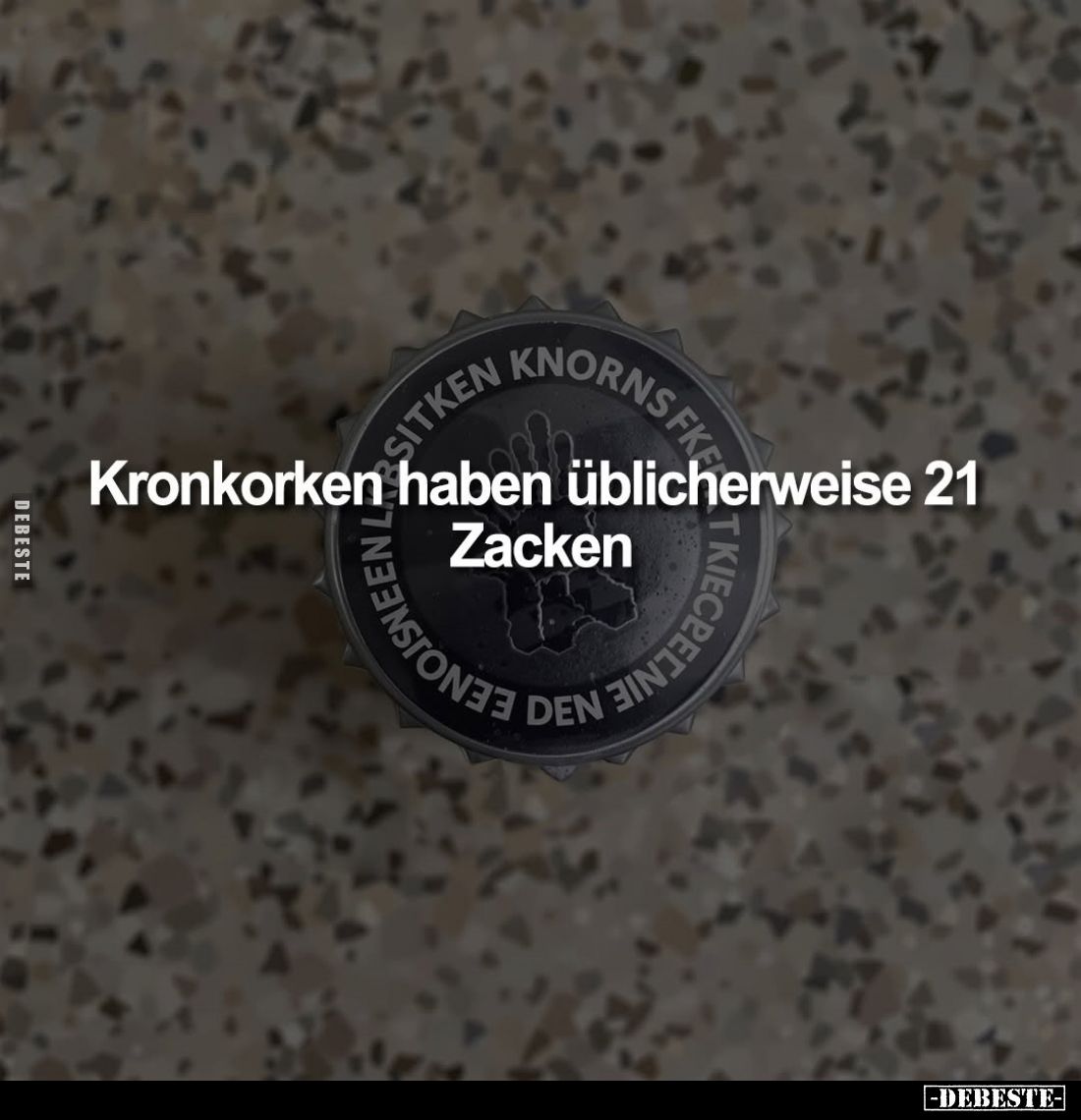 Kronkorken haben üblicherweise 21 Zacken