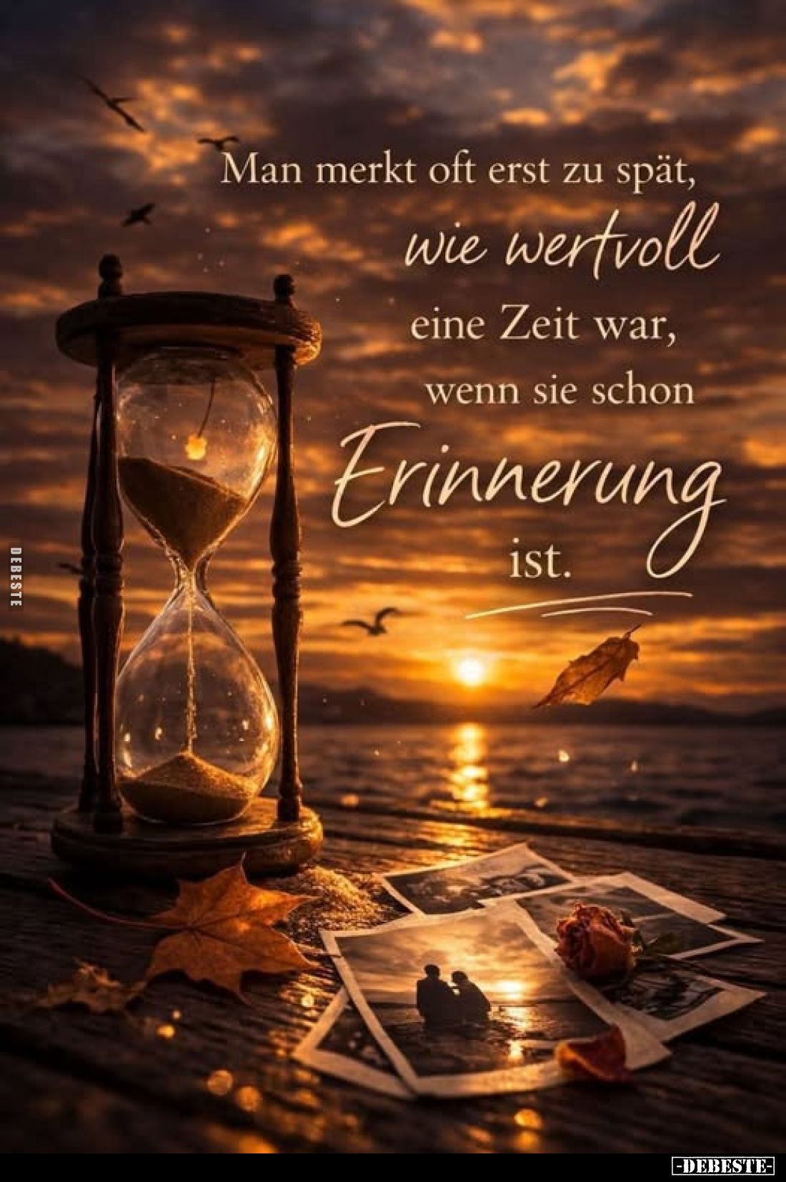 Man merkt oft erst zu spät, wie wertvoll eine Zeit war, wenn sie schon Erinnerung ist.