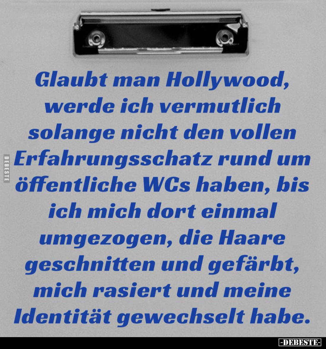 Glaubt man Hollywood, werde ich vermutlich solange nicht den vollen Erfahrungsschatz rund um öffentliche WCs haben, bis ich m...