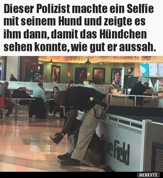 Dieser Polizist machte ein Selfie mit seinem Hund und.. - Lustige Bilder | DEBESTE.de