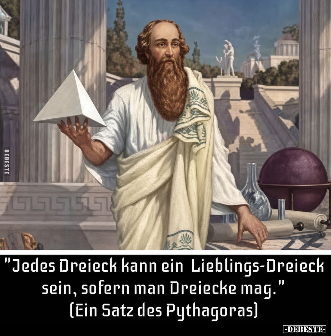 "Jedes Dreieck kann ein Lieblings-Dreieck sein, sofern man Dreiecke mag." [Ein Satz des Pythagoras]