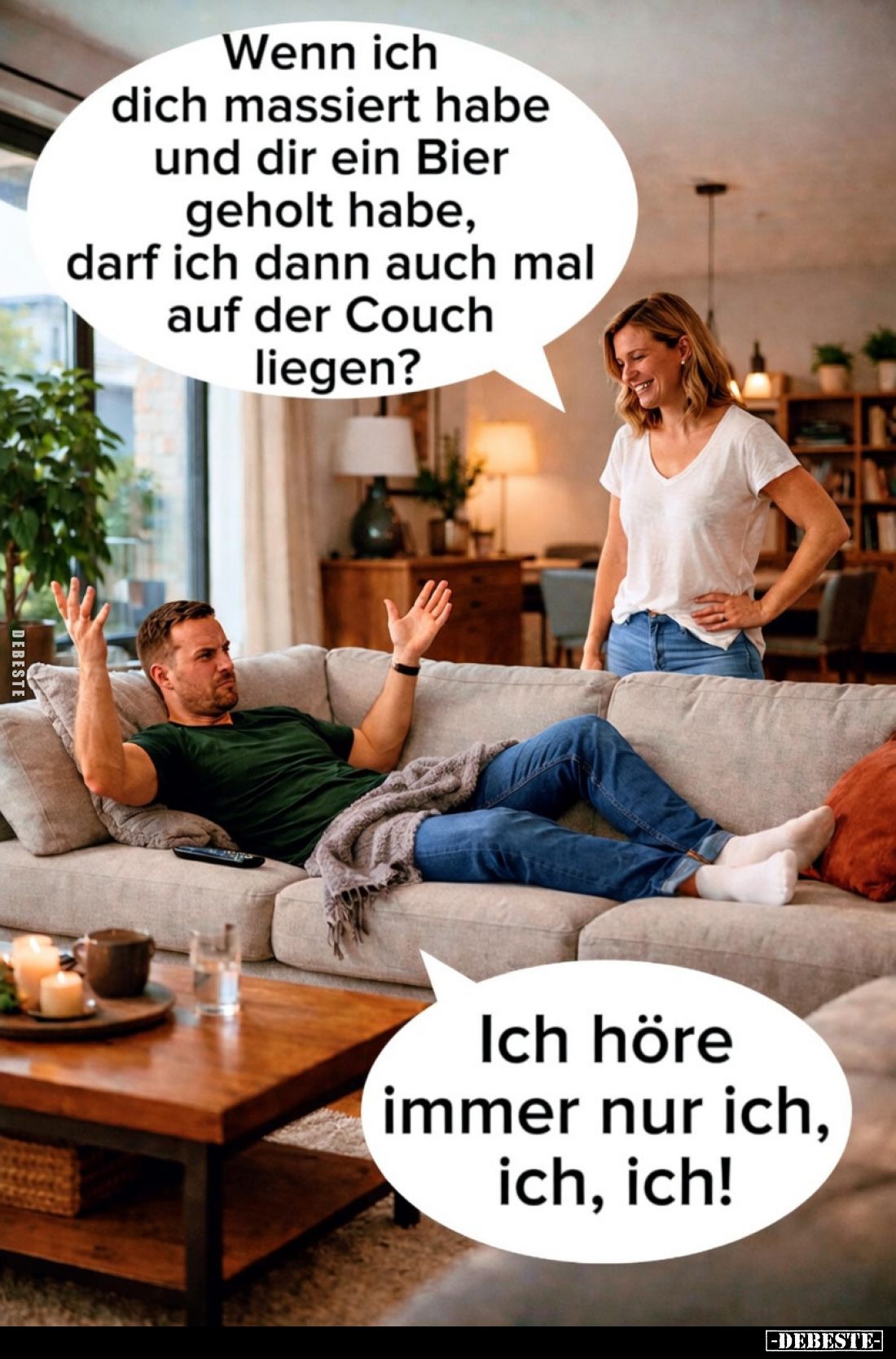 Wenn ich dich massiert habe und dir ein Bier geholt habe.. - Lustige Bilder | DEBESTE.de