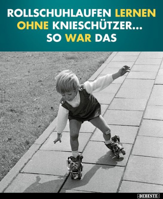 Rollschuhlaufen lernen ohne Knieschützer... - Lustige Bilder | DEBESTE.de