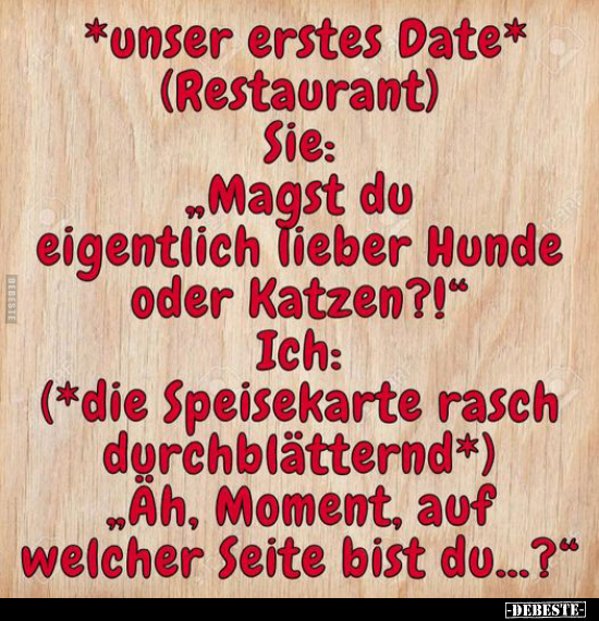 *Unser erstes Date* (Restaurant).. - Lustige Bilder | DEBESTE.de