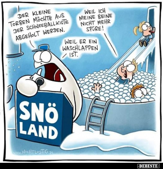 Der kleine Torben möchte aus der Schneeballkiste abgeholt.. - Lustige Bilder | DEBESTE.de