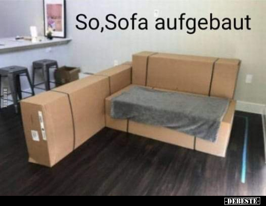 So, Sofa aufgebaut.. - Lustige Bilder | DEBESTE.de