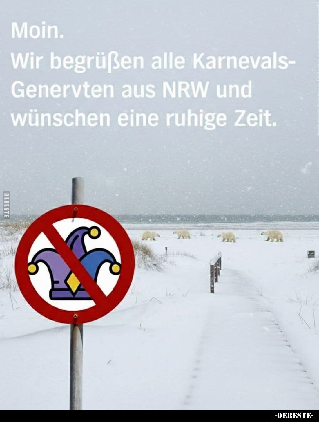 Moin. Wir begrüßen alle Karnevals-Genervten.... - Lustige Bilder | DEBESTE.de