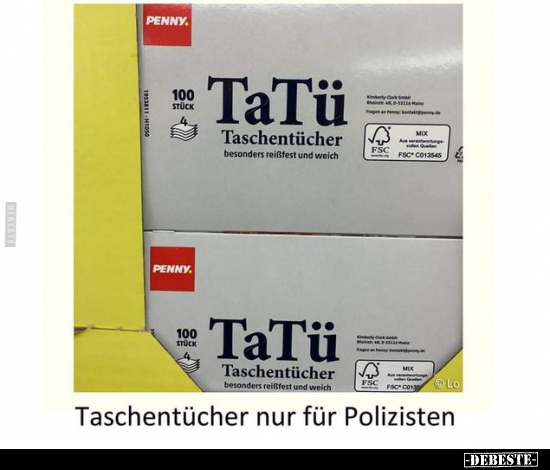 Taschentücher nur für Polizisten.. - Lustige Bilder | DEBESTE.de