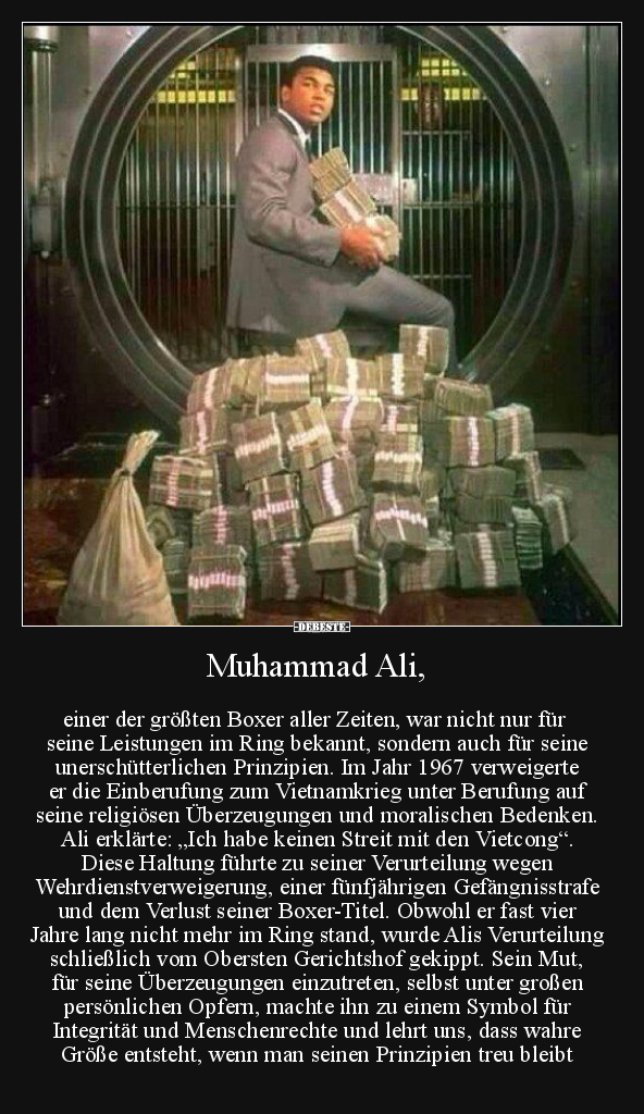 Muhammad Ali, einer der größten Boxer aller Zeiten.. - Lustige Bilder | DEBESTE.de