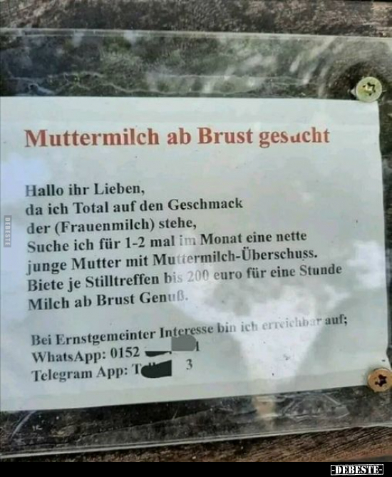 Muttermilch ab Brust gesucht.. - Lustige Bilder | DEBESTE.de