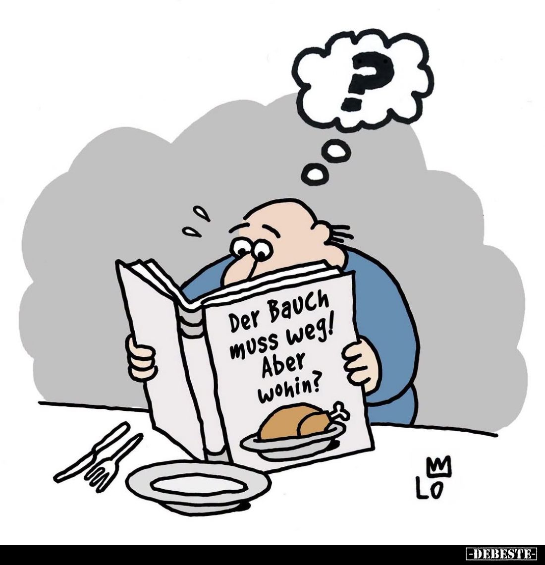 Der Bauch muss weg!
Aber wohin?