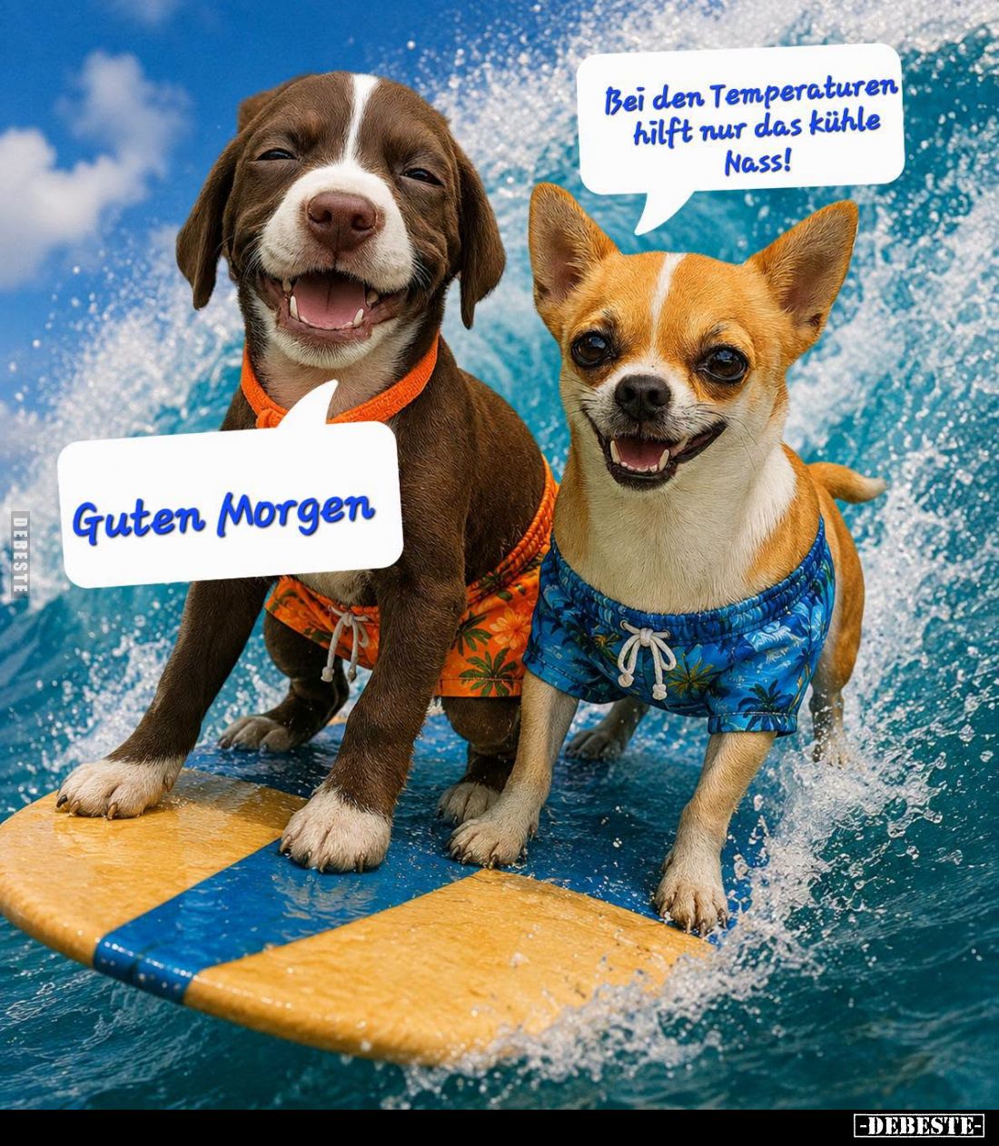 Guten Morgen! - Bei den Temperaturen hilft nur das kühle Nass!