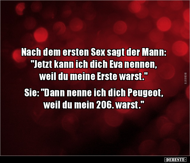 Nach dem ersten S*ex sagt der Mann: "Jetzt kann ich dich.." - Lustige Bilder | DEBESTE.de
