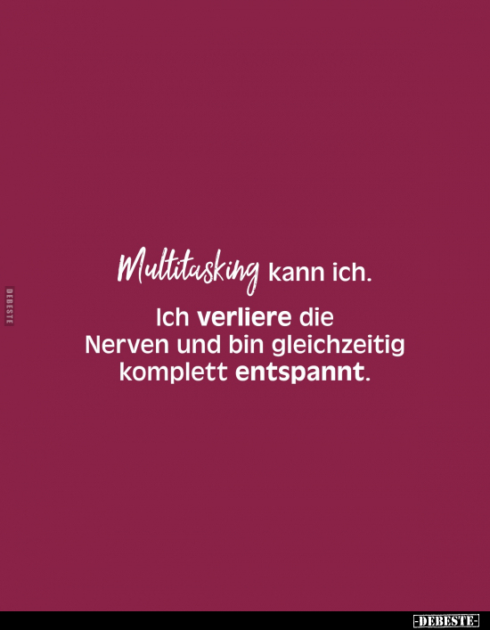 Multitasking kann ich.. - Lustige Bilder | DEBESTE.de