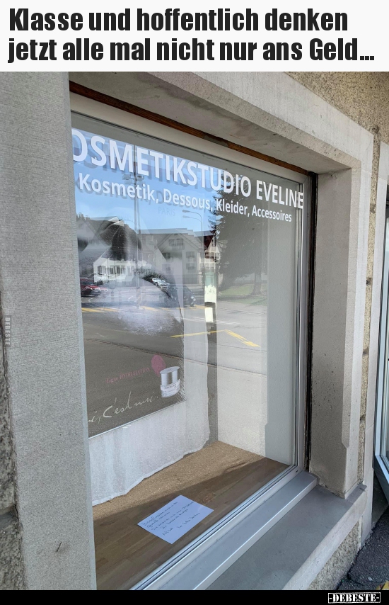 Klasse und hoffentlich denken jetzt alle mal nicht nur ans..