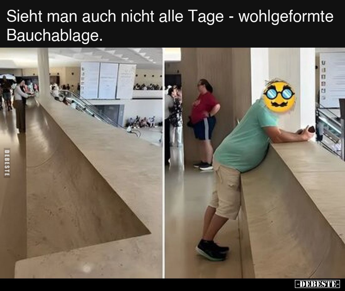 Sieht man auch nicht alle Tage - wohlgeformte Bauchablage.