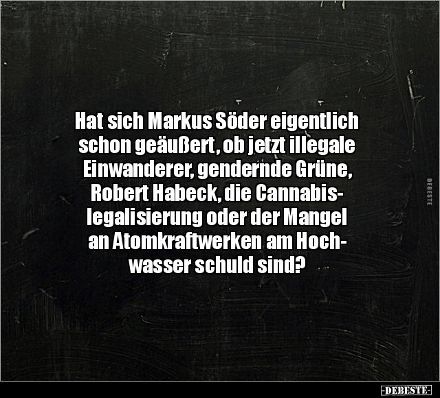 Hat sich Markus Söder eigentlich schon geäußert.. - Lustige Bilder | DEBESTE.de