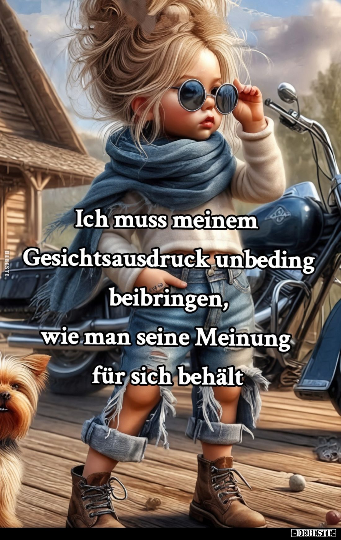 Ich muss meinem Gesichtsausdruck unbedingt beibringen, wie man seine Meinung für sich behält.