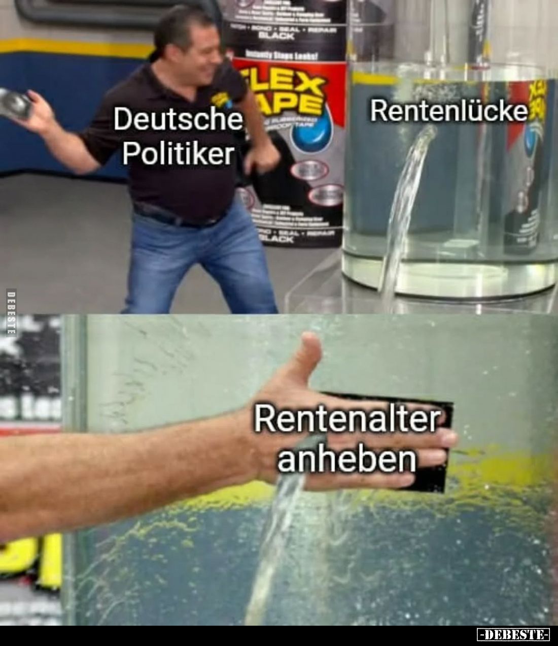 Deutsche Politiker
- Rentenlücke - Rentenalter anheben.