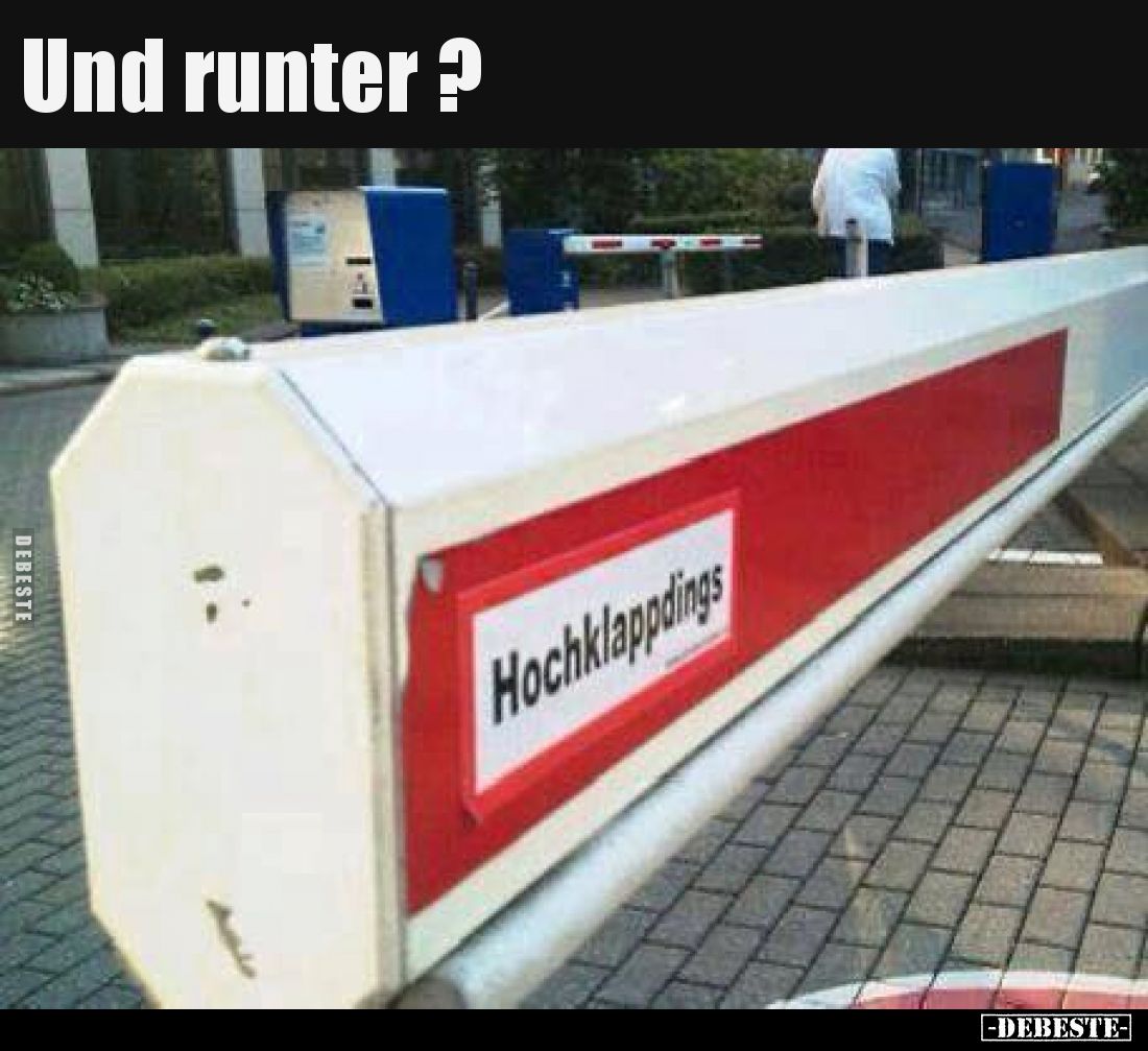 Und runter ? - Hochklappdings