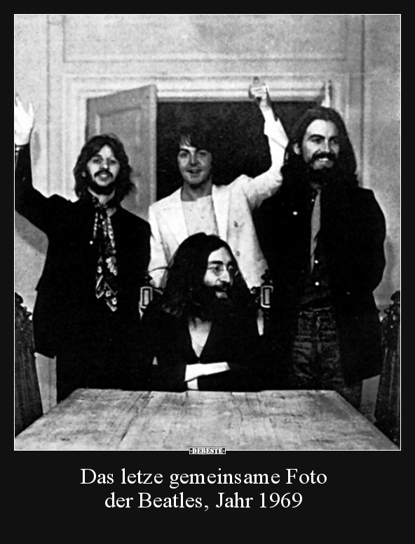 Das letze gemeinsame Foto der Beatles, Jahr 1969.. - Lustige Bilder | DEBESTE.de