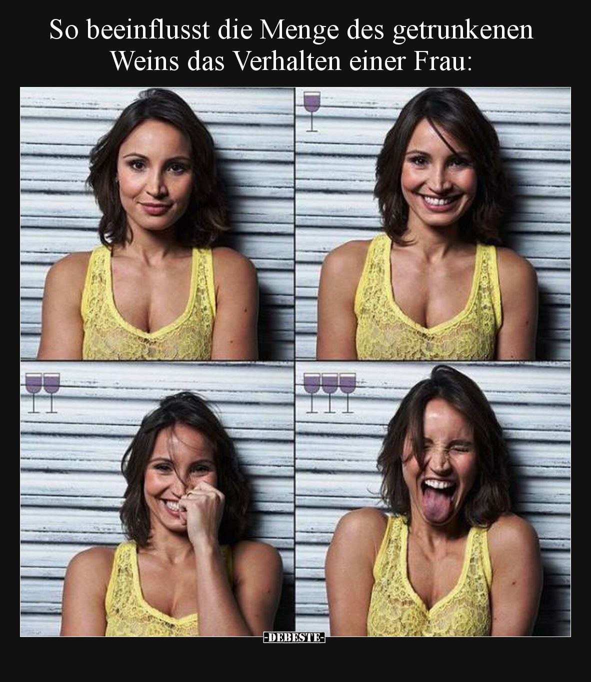 So beeinflusst die Menge des getrunkenen Weins das Verhalten einer Frau: