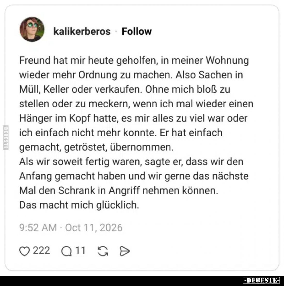 Freund hat mir heute geholfen, in meiner Wohnung wieder.. - Lustige Bilder | DEBESTE.de