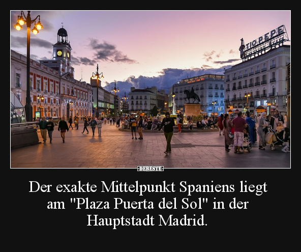 Der exakte Mittelpunkt Spaniens liegt.. - Lustige Bilder | DEBESTE.de