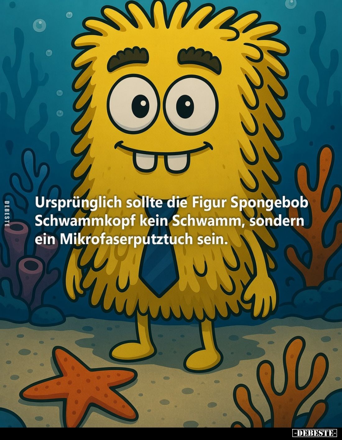 Ursprünglich sollte die Figur Spongebob Schwammkopf kein Schwamm, sondern ein Mikrofaserputztuch sein.