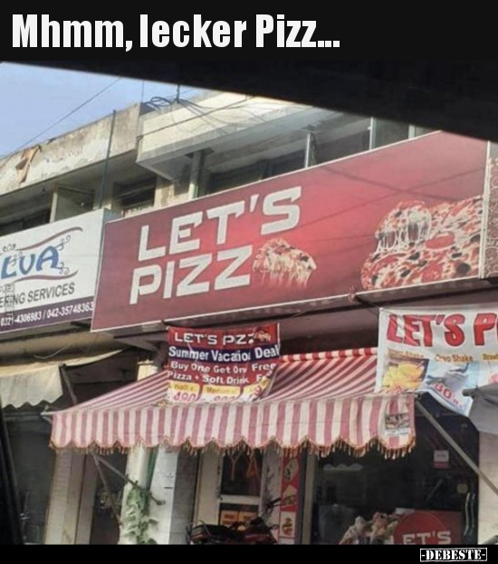 Mhmm, lecker Pizz...