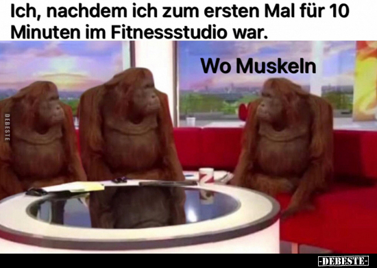 Ich, nachdem ich zum ersten Mal für 10 Minuten im..