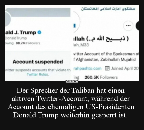 Der Sprecher der Taliban hat einen aktiven.. - Lustige Bilder | DEBESTE.de