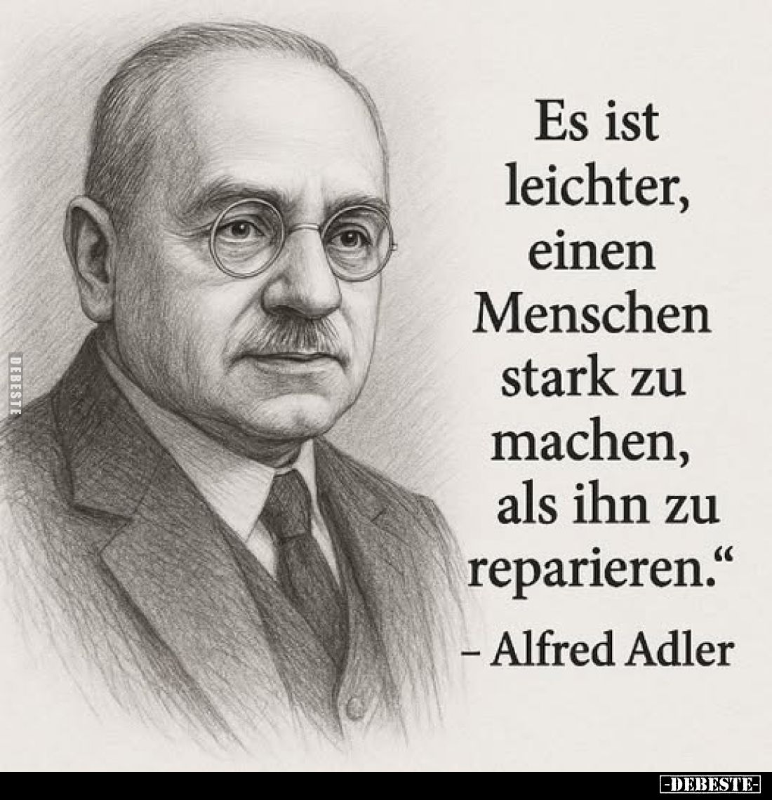Es ist leichter, einen Menschen stark zu machen, als ihn zu reparieren.