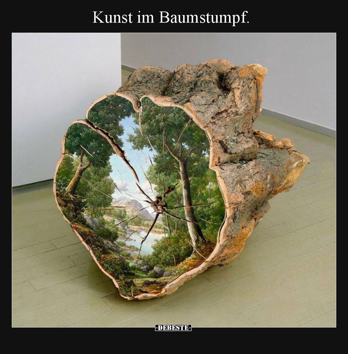 Kunst im Baumstumpf