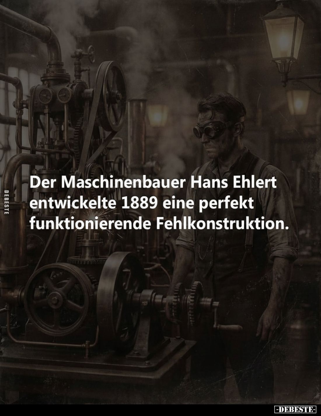 Der Maschinenbauer Hans Ehlert entwickelte 1889 eine perfekt funktionierende Fehlkonstruktion.